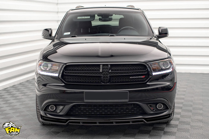 Спойлер (губа) переднего бампера на Додж Дюранго (Dodge Durango) 3 рестайлинг